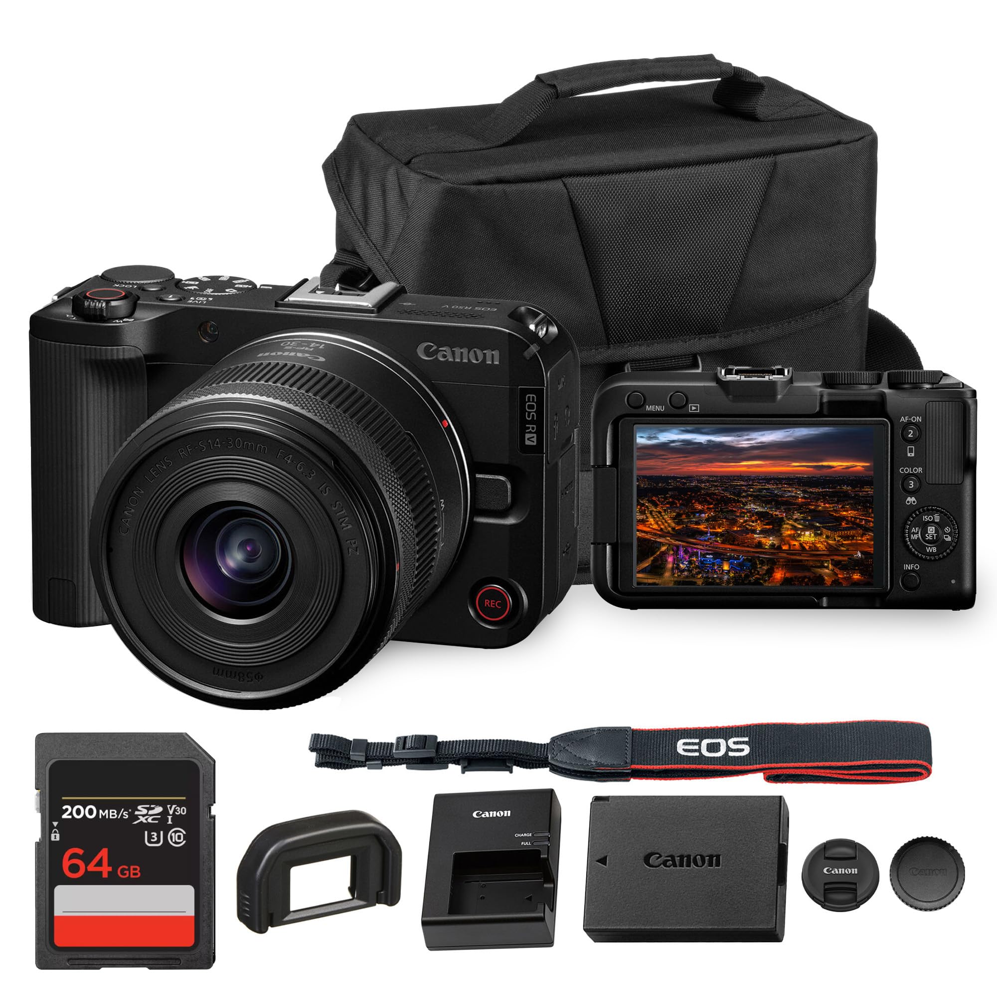 Amazon.com: Canon EOS R50 V Mirrorless Camera with 14-30mm Lens